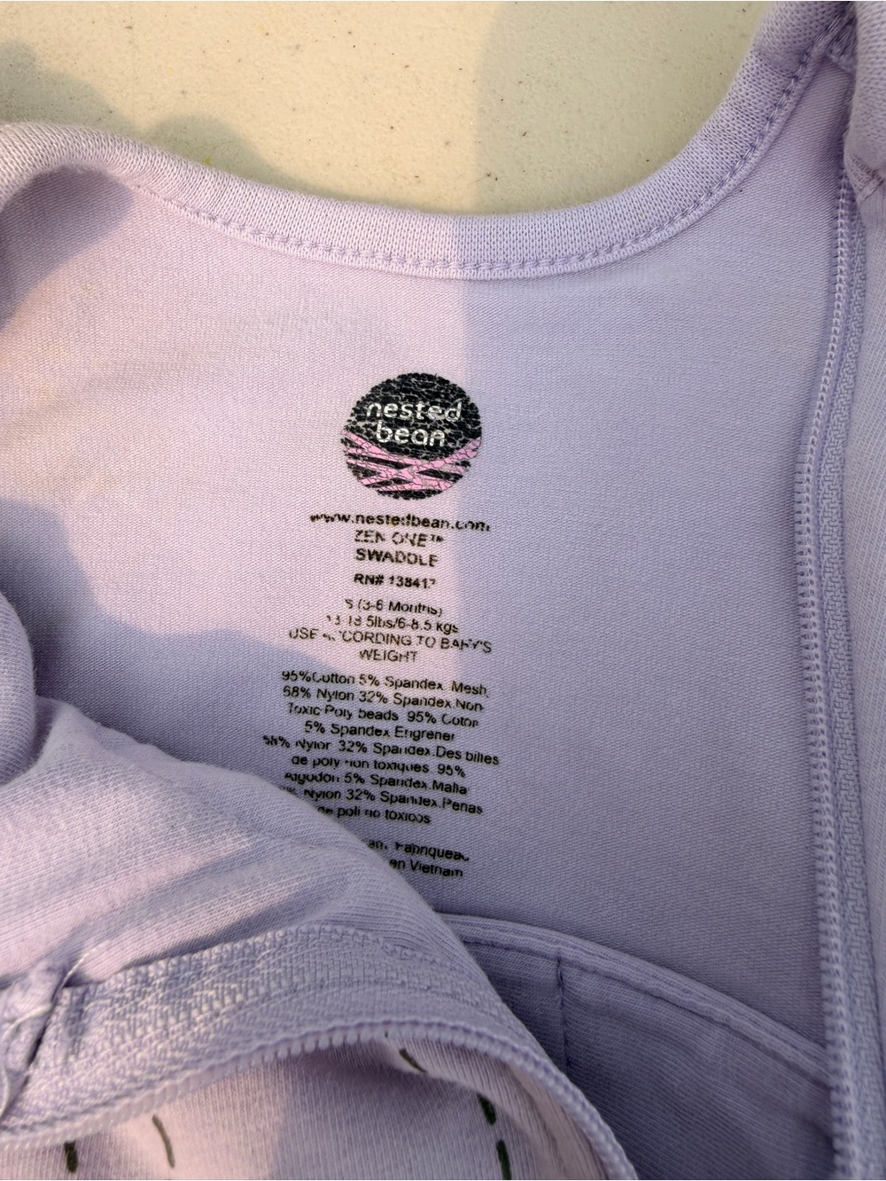 Nested Bean Infant Sleep Sacks in Lavender and Blush Set of 3 size 3-6 mo - Picture 5 of 8
